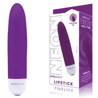 Bodywand Neon Mini Lipstick - Neon Purple Purple 12 cm USB Rechargeable Mini Vibrator
