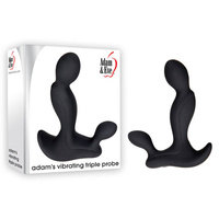 Adam's Vibrating Triple Probe  Usb Rechargeable Prostate Massager