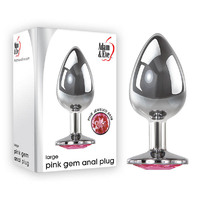 Gem Anal Plug Large  Large Cm Metal Butt Plug With  Gem