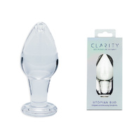 Clarity - Utopian Bud Clear 8.9 cm Glass Butt Plug