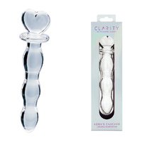 Clarity - Hera's Cascade Clear 15 cm Glass Dildo