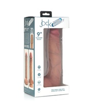 9" Dual Density Silicone Cock + Balls