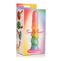 Simply Sweet 6.5" Zigzag Rainbow Dildo