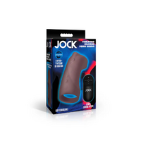 JOCK Vibrating Silicone Penis Sleeve - Dark
