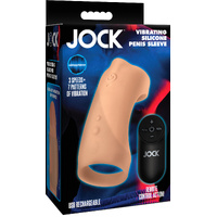JOCK Vibrating Silicone Penis Sleeve - Light