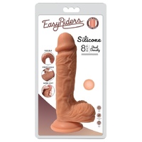 Easy Riders 8" Dual Density Silicone Dildo With Balls