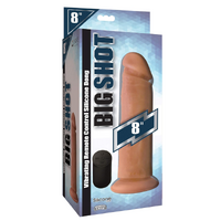 Big Shot 8" Vibrating Wireless Rechargeable Silicone Dildo**