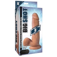 8" Vibrating Silicone Cock + Balls