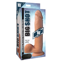 10" Vibrating Silicone Cock + Balls