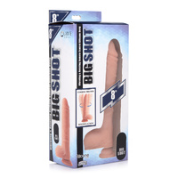 8" Rotating Vibrating Silicone Cock + Balls