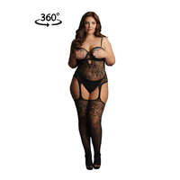 Suspender Rhinestone Bodystocking OSX
