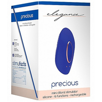 Elegance Mini Rechargeable Clitoral Stimulator Precious Blue