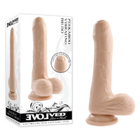 Evolved Peek A Boo Vibrating Dildo Light Flesh 20.3cm Usb Rechargeable Vibrating Uncut Dong