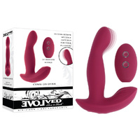 Evolved Come On Over Burgundy  15.9cm Usb Rechargeable Vibrator With Wireless Remote