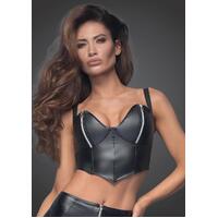 Wetlook Top/Silver Zippers L Wetlook Top/Silver Zippers L