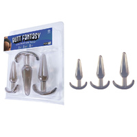 Butt Fantasy Triple Tapered Anal Plug Set   Beginners Butt Plugs Set Of 3 Sizes