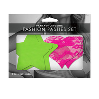 Glow Fashion Pasties Set Solid Neon - 2 Sets Included
