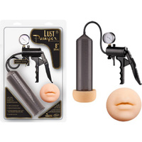 Lust Pumper 8" Pump W/ Gauge (Mouth) (Black)