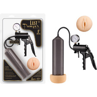 Lust Pumper 8" Pump W/ Gauge (Vagina) (Black)