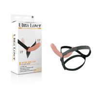 Ultra Lover Flesh Flesh 14cm Strap On With 9cm Internal Dildo
