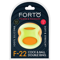 Large Glowing F 22 Cock & Ball Ring