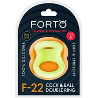 Small Glowing F 22 Cock & Ball Ring