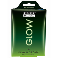 53Mm Glowing Condoms X4