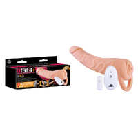 Extendor+ Flesh 2" Vibrating Penis Extender And Stroker