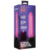 8" Thick  Realistic Vibrating Cock