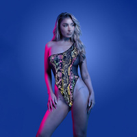 GLOW Luminescent Flash Teddy ML Black Reflective Teddy - M/L Size