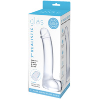 7" Realistic Curved Glass G Spot Dildo