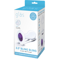 3.5" Bling Bling Glass Butt Plug