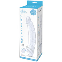 10.5" Girthy Realistic Glass Double Dong