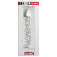 7" Textured Glass Dildo