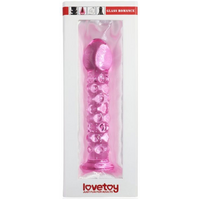 7" Textured Glass Dildo