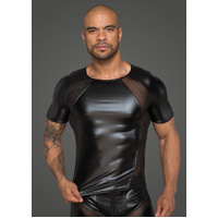 Power Wetlook Men T Shirt With 3D Net M