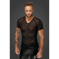 Leopard Flock V Neck T Shirt OS