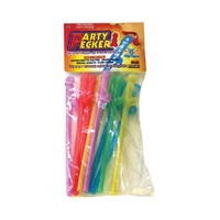 Party Pecker Straws Neon Colors (10Pcs/Bag)