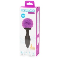 Large Vibrating Rabbit Tail Plug
