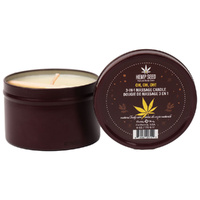 Hemp Seed 3 In 1 Massage Candle Oh! Oh! Oh! Amber Musk Warm Tobacco Caramel Strands 170g