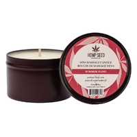 Hemp Seed 3-In-1 Massage Candle Summer Fling (Juicy Pear, Violet, Radiant Amber) Scented - 170 g