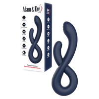 Twisted Temptations Bendable Vibe Navy  22.4cm Usb Rechargeable Bendable Dual Vibrator