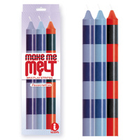 The 9's Make Me Melt Drip Candle 3 Pk Passionettes Passion Coloured Drip Candles 3 Pack