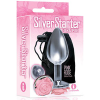 Mini Pink Rose Jewel Butt Plug