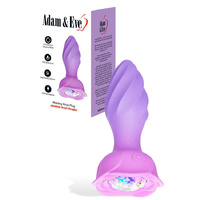Rotating Rose Plug  12cm Usb Rechargeable Rotating & Vibrating Butt Plug With Gem Base