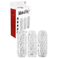 Adam & Eve ADAM'S CRYSTAL TRIO Clear Strokers - 3 Pack Adam & Eve ADAM'S CRYSTAL TRIO Clear Strokers - 3 Pack