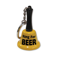 Ring For Beer Keychain Bell Novelty Keychain