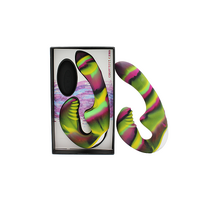 Colourful Camo Tandem Remote Control Strapless Strapon