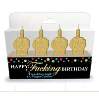 Happy Fucking Birthday Candles X4