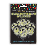 Happy Fucking Birthday Glow In The Dark Balloons Novelty Birthday Balloons 8 Pack